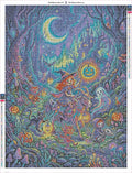 Thumbnail for Diamond painting adhesive canvas preview - Witch on Goat