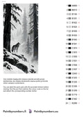 Thumbnail for Paint color chart and instructions - Wolf in the Ink Forest 40x80cm