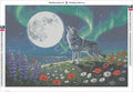 Thumbnail for Wolf Under the Moon diamond painting adhesive canvas 60x40cm