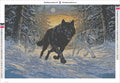 Thumbnail for Wolves in Winter diamond painting adhesive canvas 60x40cm