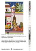 Thumbnail for Paint color chart and instructions - Woman Addressing a Peacock Gujari Ragini of Megh 40x70cm