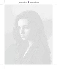 Thumbnail for Paint by numbers numbered canvas - Woman in Shadow Portrait 40x50cm