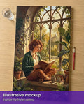 Thumbnail for Finished paint by numbers mockup - Woman Reading by Window 40x70cm