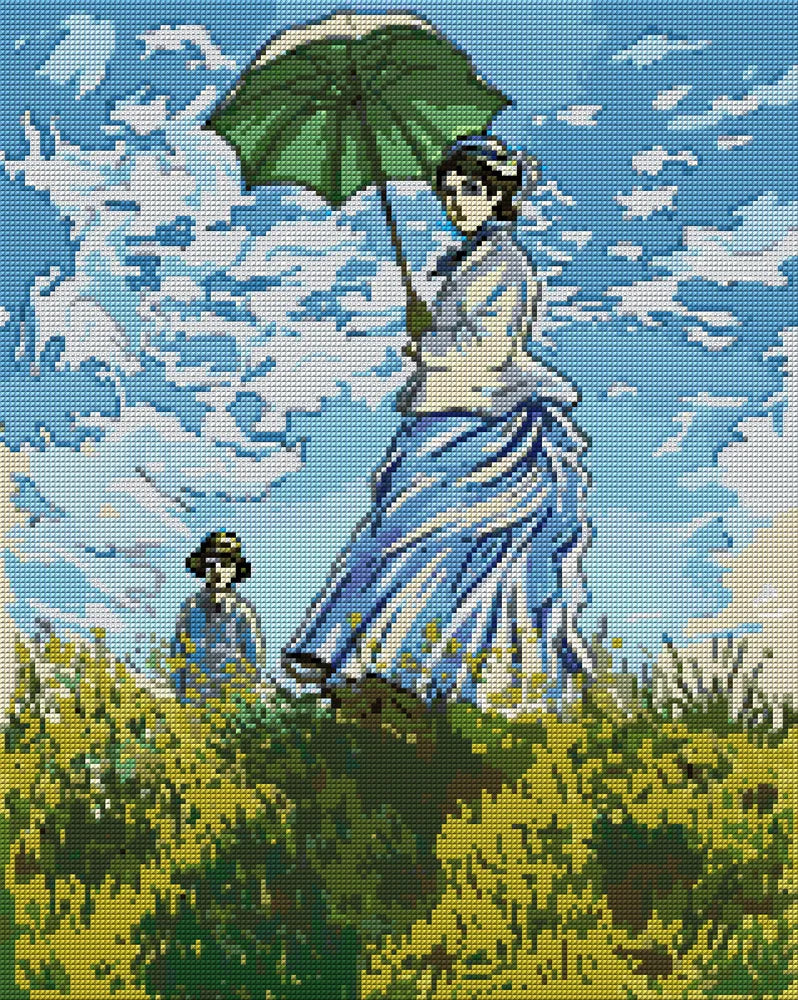 Diamond pattern - Woman With A Parasol