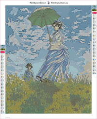 Thumbnail for Woman With A Parasol diamond painting adhesive canvas 40x50cm