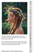 Thumbnail for Paint color chart and instructions - Woman with Flower Crown 40x50cm