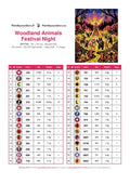 Thumbnail for DMC color chart for Woodland Animals Festival Night diamond painting - 32 colors