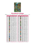Thumbnail for DMC color chart for Woodland Cottage diamond painting - 60 colors