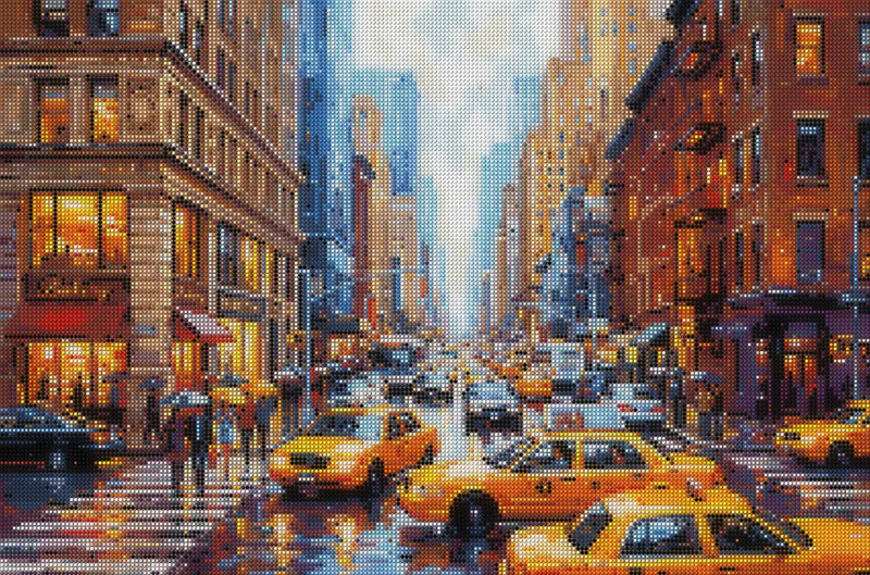 Diamond pattern - Yellow Cabs