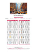 Thumbnail for Yellow Cabs diamond painting color chart – 38 DMC colors