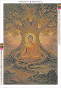 Thumbnail for Zen Meditation diamond painting adhesive canvas 40x60cm