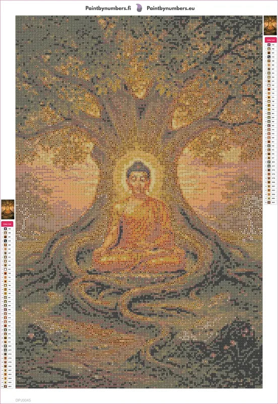 Zen Meditation diamond painting adhesive canvas 40x60cm