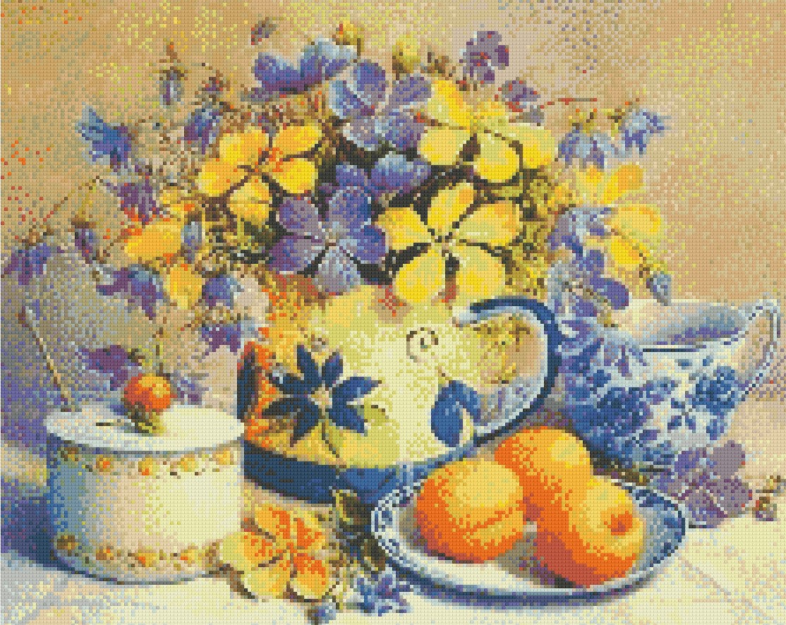 Floral Tea Time 40x50cm - Diamond Painting 
