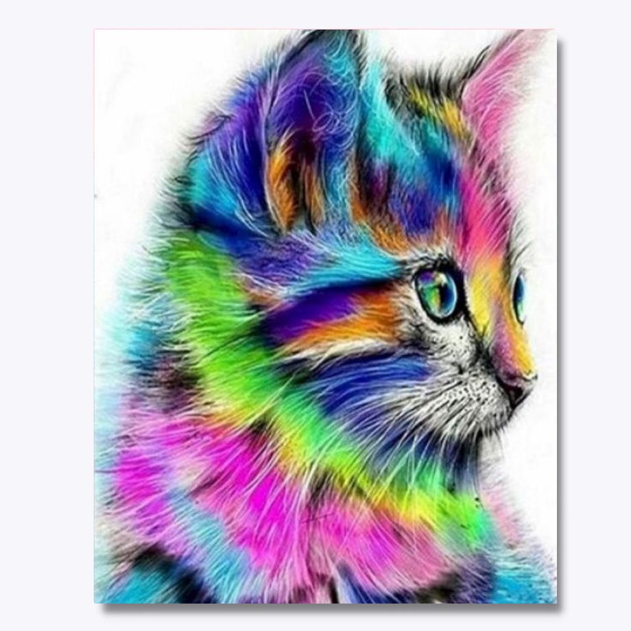 Colorful Feline 30x40cm - Diamond Painting 