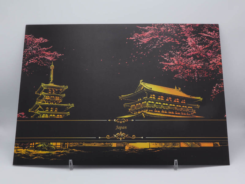 Japan-themed scratch picture product packaging