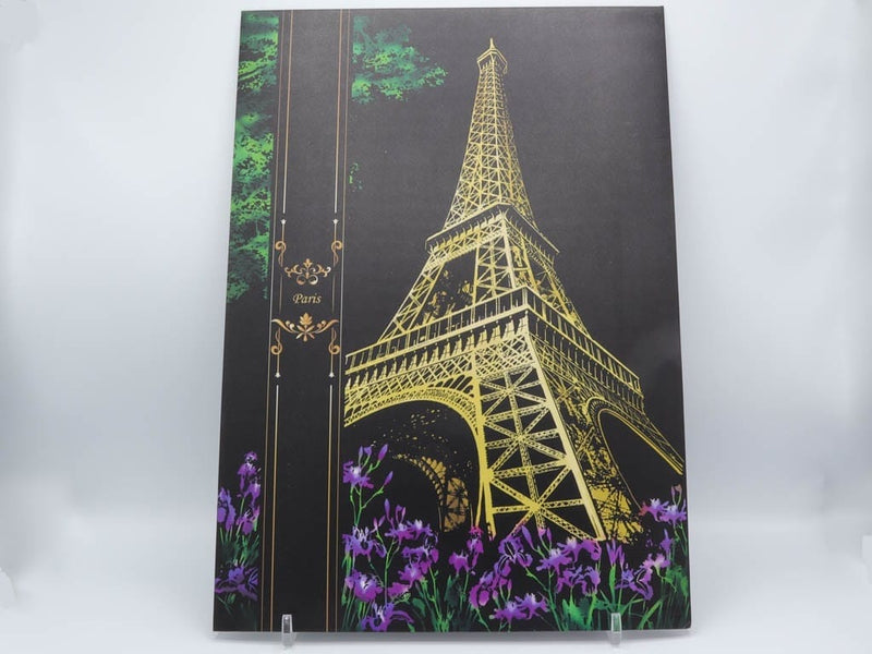 Scratch art Paris product packaging on a white background