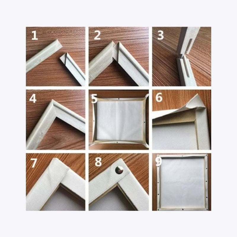 instructions for installing the paint by numbers frame