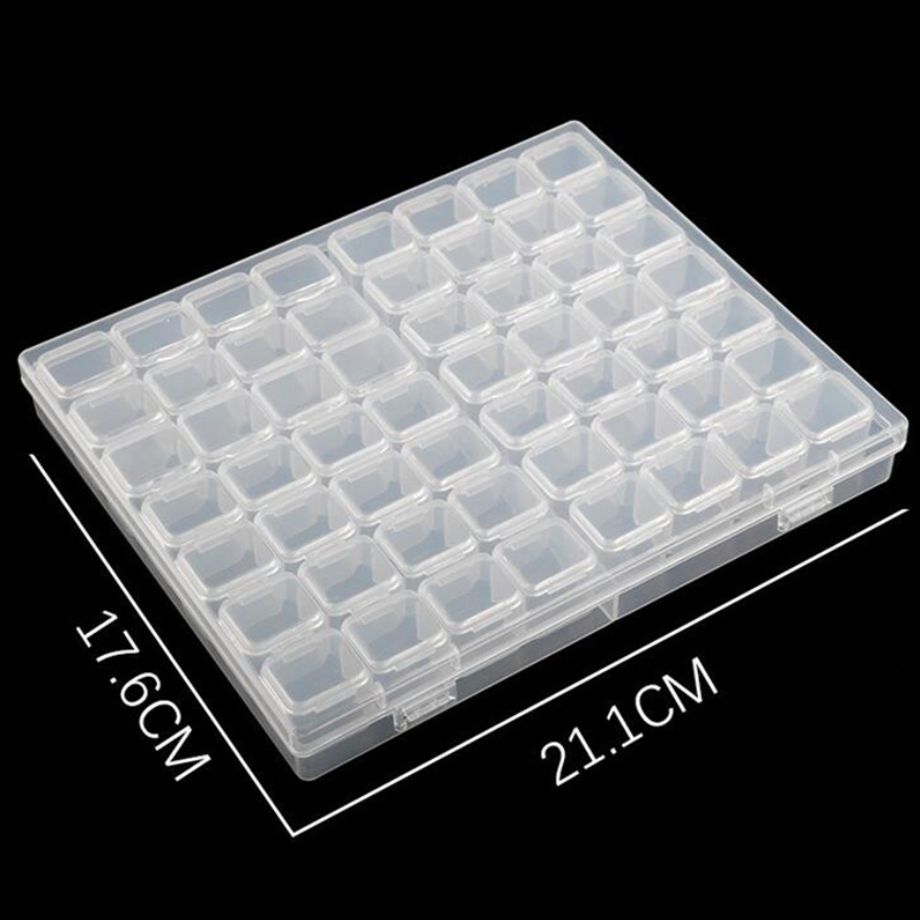 Storage box for diamonds with 56 containers 